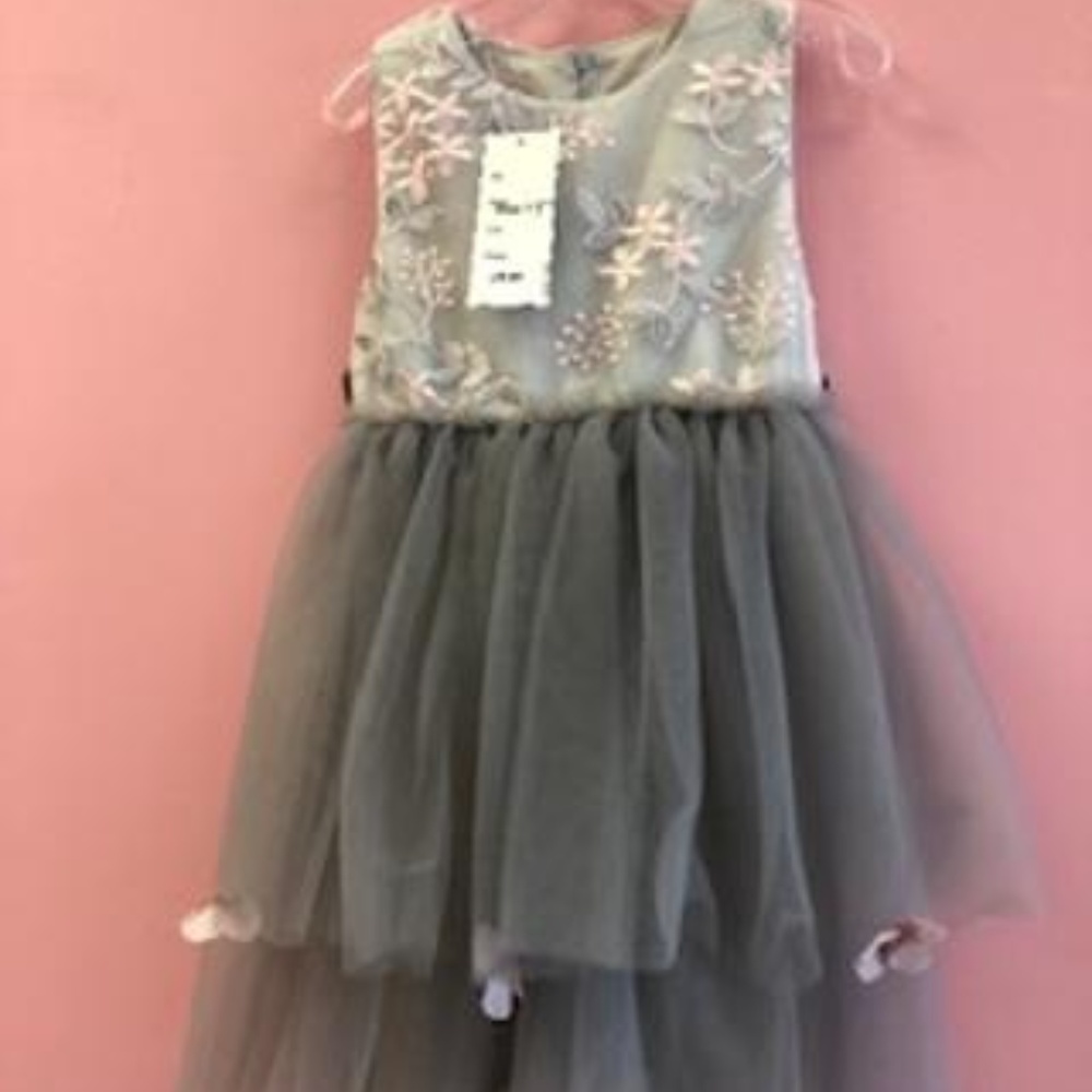 Grey floral dress